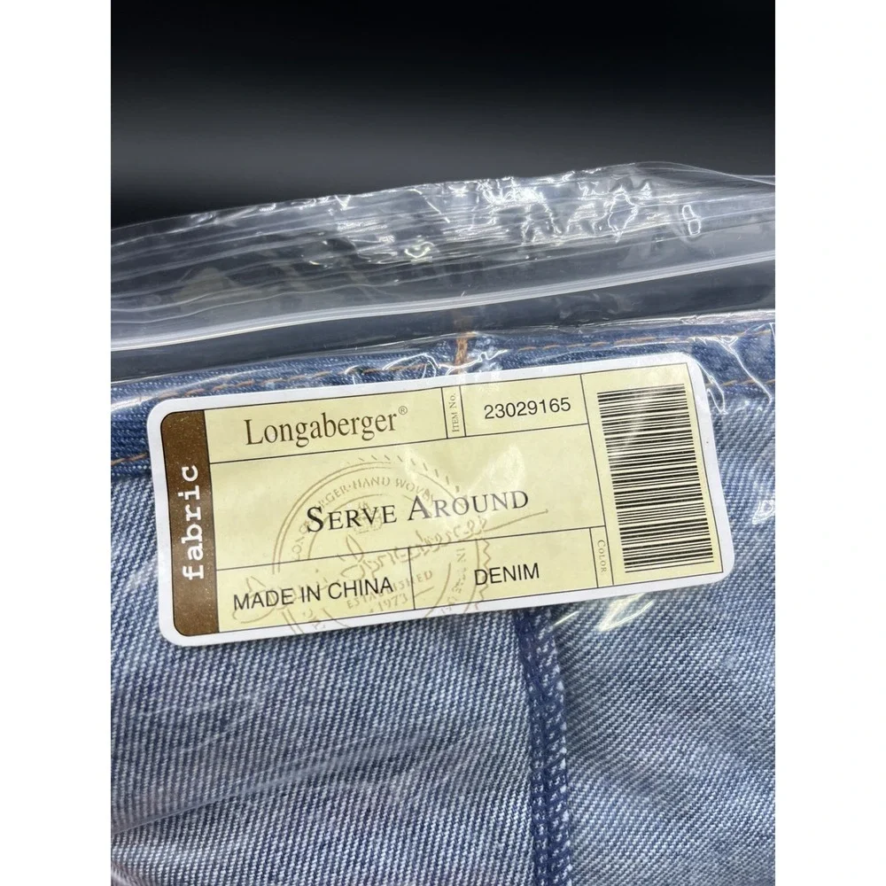 Longaberger Serve Around Denim Basket Fabric Liner